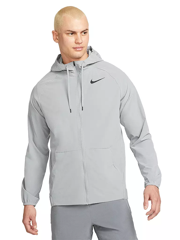 NIKE Herren Kapuzenjacke Pro Dri FIT Flex Vent Max grau